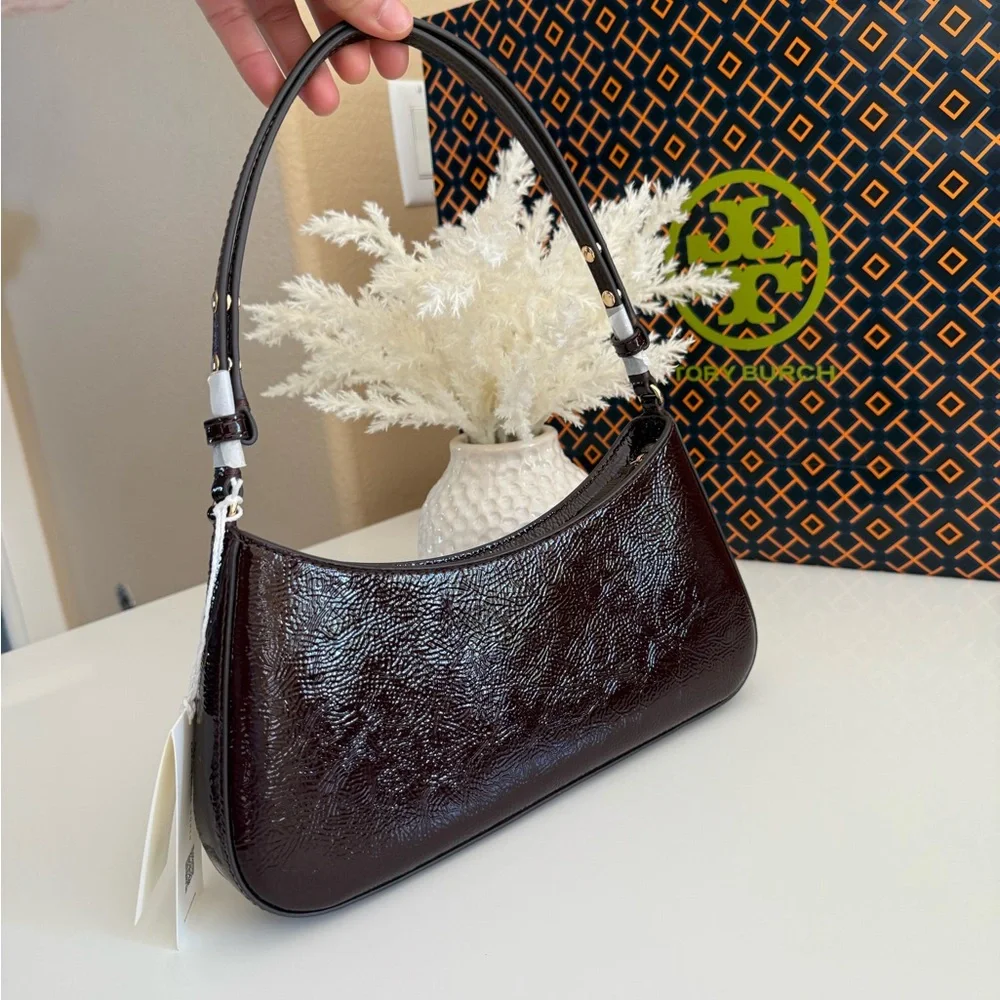 Tory Burch Emerson Crinkle Shoulder Bag 170230 In Agnello NWT leather